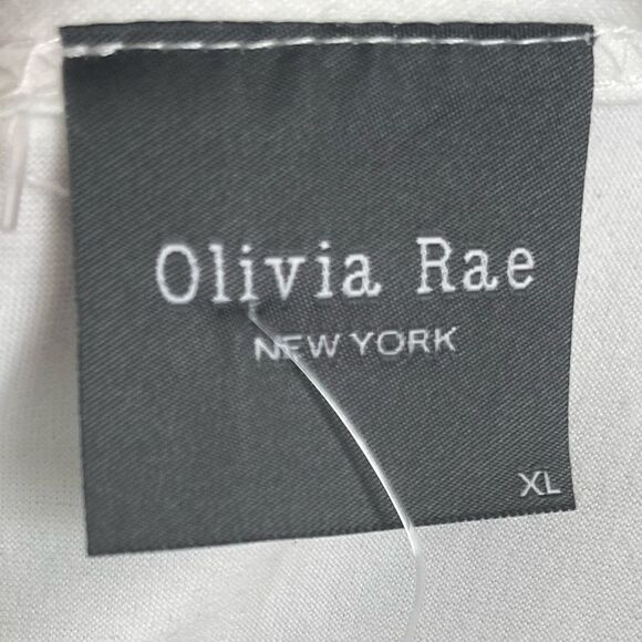 Olivia Rae - Short sleeve side cinch top. Size: XL Color: White - Picture 4 of 6